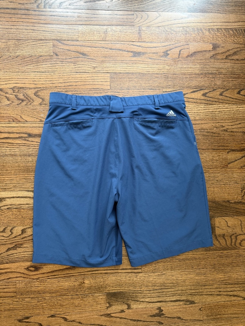 blue Adidas men's performance shorts